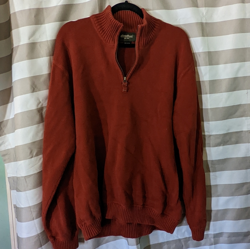Eddie Bauer XXL Quarter Zip Sweater SUPER COZY - Picture 1 of 12